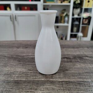 Vintage Milk Glass Sake Bottle Vase
